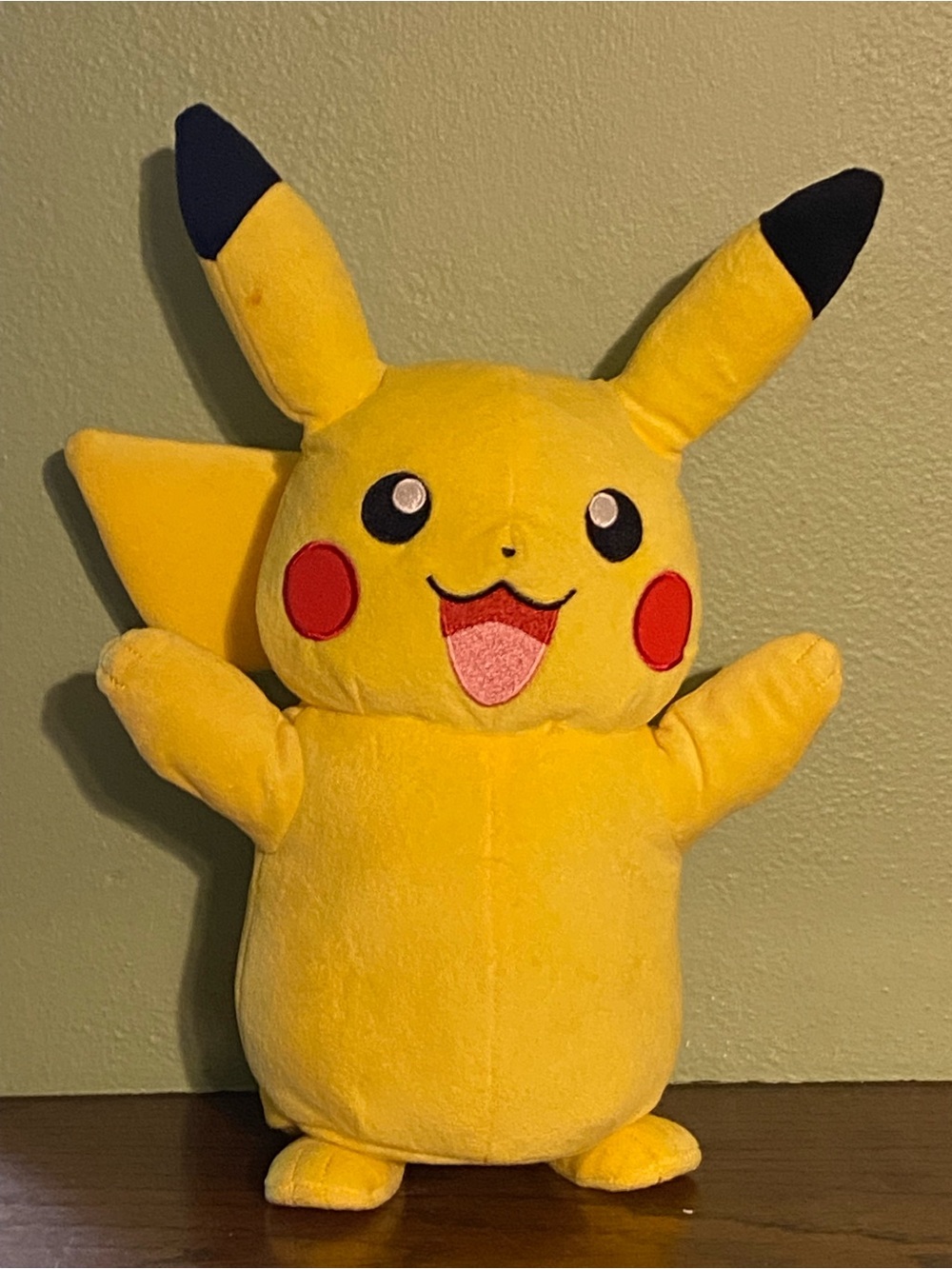 Pokemon Pikachu Plush Toy in Yellow with Red Cheeks and Black Ear Tips
